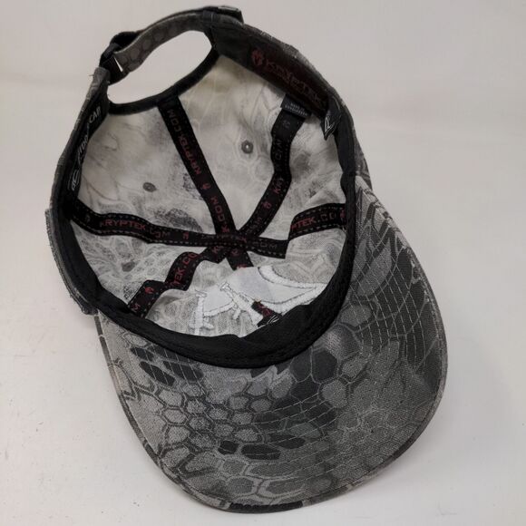 Kryptek Men's Strapback hat Gray Snake Scale Pattern Size Adult 2A 2nd Amendment - Picture 6 of 9